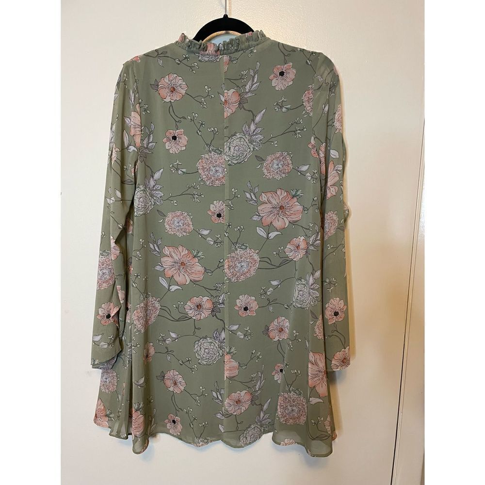 🔴 Loveriche green and pink floral peasant cottage core dress S NWT - Picture 7 of 8